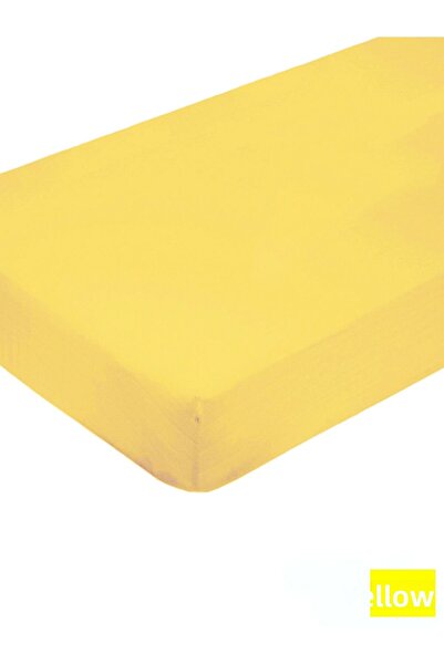 ağol tekstil شرشف مطاطي أصفر مزدوج 160x200+25 سم
