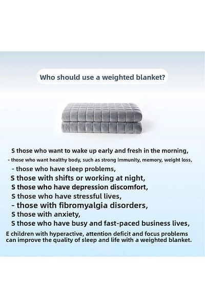 Sinada 300 Tc 100% Organic Bamboo - Filled Weighted Blanket 3 kg 105X155 cm