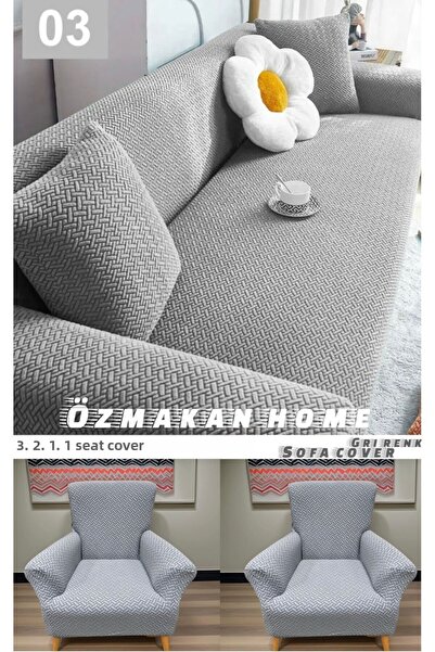 ÖZMAKAN калъф за седалка, калъф за седалка 3+2+1+1 еластичен, неплъзгащ се