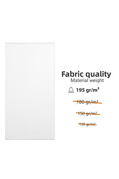 Berg Bettlaken 180x200 +35 cm Height Elastic Luxury Combed Cotton Bed Sheet White