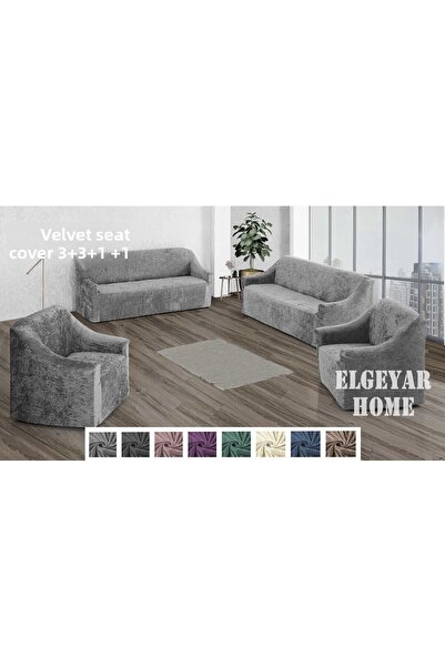 elgeyar Velvet Sofa - Sofa, Sofa Bed Center and Sofa Cover 3:3:1