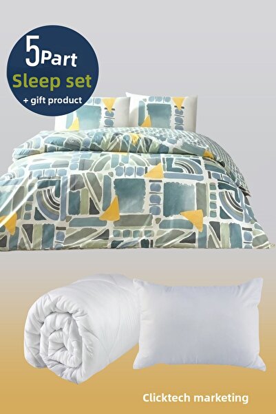 Taç Σετ κρεβατοκάμαρας Soyut με τύπωμα Holden με παπλωματοθήκη και μαξιλάρι κούπας δώρο