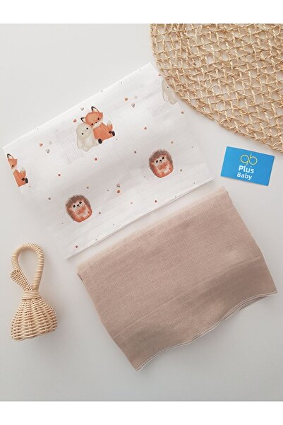 artıbebe بطانية تيلكيلي مكونة من قطعتين من الموسلين |   قماش موسلين قطن 100% ...