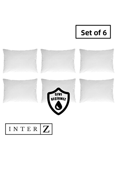 MELONIE مجموعة من 6 وسائد واقية مقاومة للسوائل مع سحاب، 50x70 سم