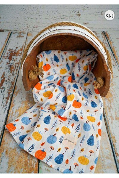 JUNİPERUS بطانية بغطاء من قماش الموسلين متعددة الأغراض مع مناديل للفم