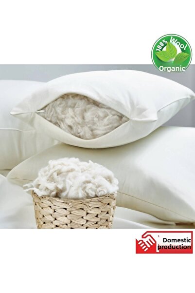 Vayomy 1200 gr 100% Cotton Wool Pillow - 1 Piece