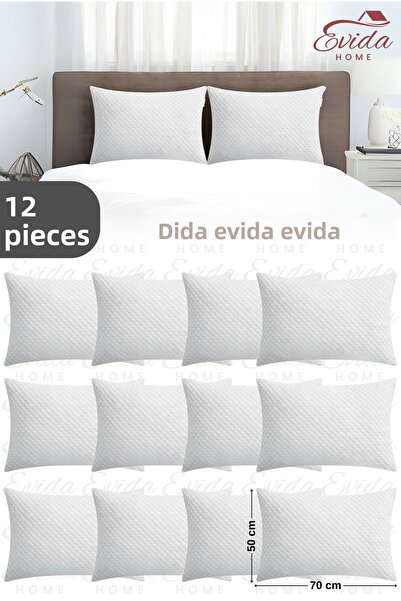 Evida 12 Καπιτονέ Αντιβακτηριδιακό Προστατευτικό Μαξιλαριού με φερμουάρ - 50x70 cm - Μαξιλαροθήκη