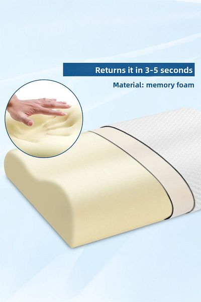 Walter White Orthopedic Visco Pillow with Neck Support Visco Pillow for Neck Straightening 60X40X10 cm