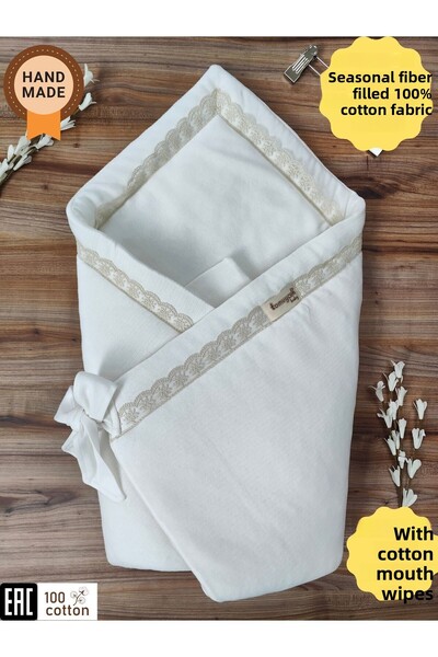 Tomuycuk S.Coffee Baby Blanket 100% Cotton Natural Organic Sleeping Swaddle Hospital Exit Newborn Gift