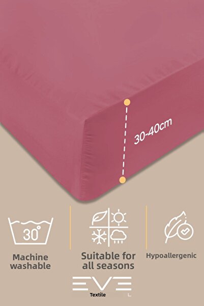 Eve Tekstil Single Rainforce Fabric Elastic Sheet and Pillow Case Set