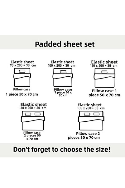 Rebeka Lilac Thread Dyed Fabric Elastic Fitted Padded Sheet Set