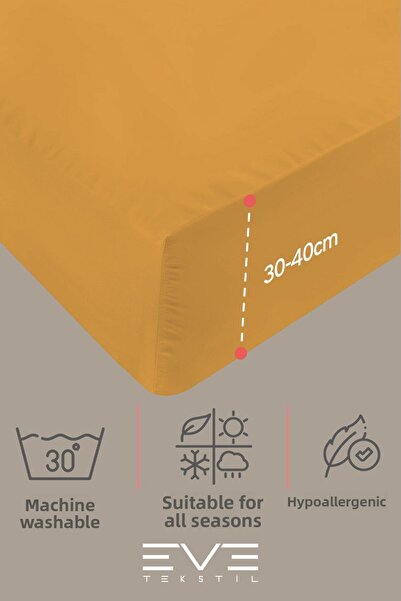Eve Tekstil Fitted High Quality Combed Cotton Fabric Single Fitted Sheet