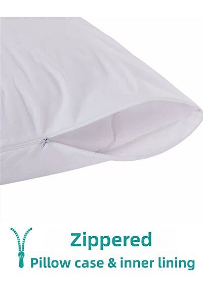 SUVAY Λευκό Χρώμα Βαμβακερό 50x70 Στρώμα Εσωτερική Μαξιλαροθήκη με φερμουάρ