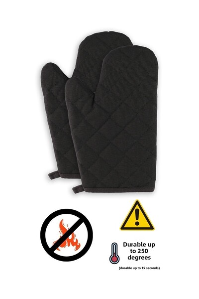 sevilya قفازات فرن مقاومة للحريق والحرارة (2 قفاز)