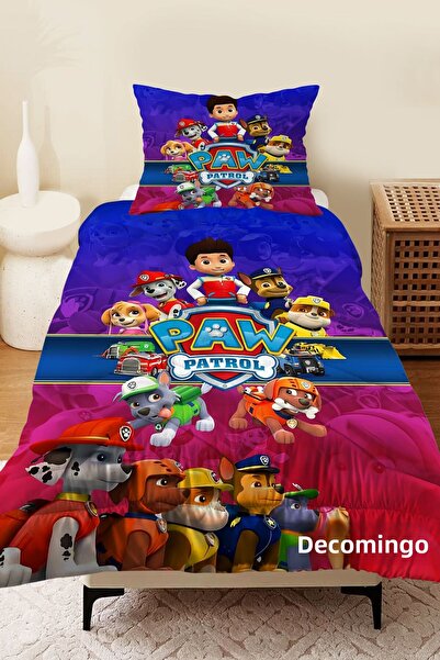 dekomingo Blue Red Paw Patrol Quilt Set