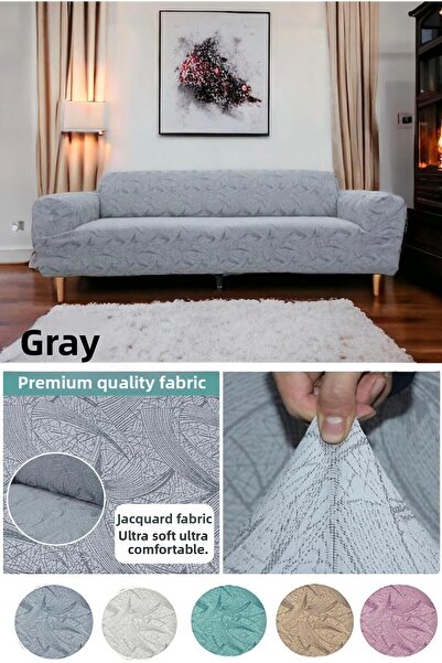 seltenet غطاء أريكة مرن بنمط جاكار لطاولة القهوة مكون من 3 مقاعد وقفل للأريكة