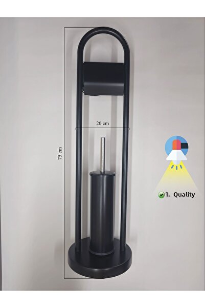 CSK طقم فرشاة و حامل ورق للمرحاض باللون الأسود غير اللامع