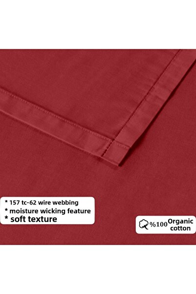 Evim 100% Cotton Akfil Flat Sheet Set Single 160X240 cm Red
