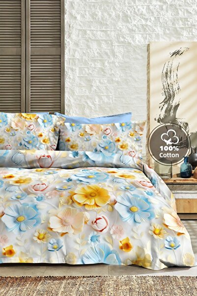 MonoHome 100% памук Ranforce Luxury 5d цифров комплект спално бельо за двойно легло, пролет