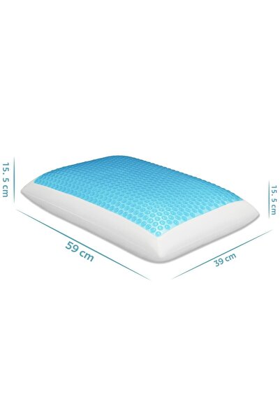 Viscofoam Pernă ortopedică anti-transpirație Bonni Pernă de răcire Visco Pernă de gel 59x39x15.5cm