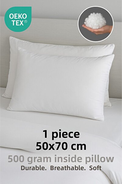 Yamesa 50x70 cm 1 Pernă – Umplutură 100% Fibră de Silicon, 500 Grame, Moale, ...