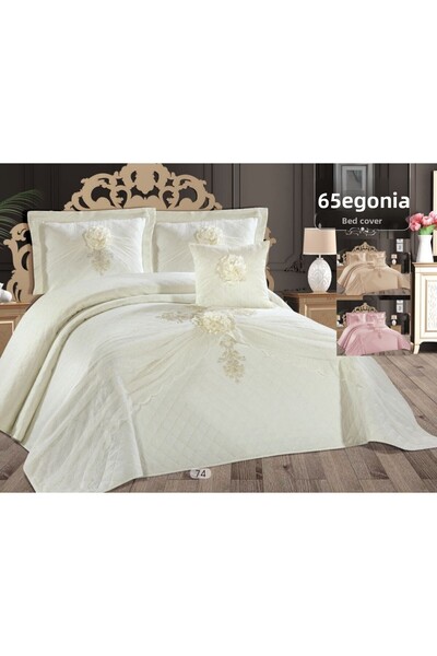 baladı home ev tekstil home collection Double Lace Dowry Bedspread - King Size