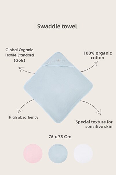 İrya Baby Marine Swaddle Towel Pink 75x75