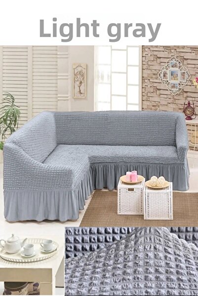 E BAHAR Husa pentru scaun L CORNER cu fustă BÜRÜMCÜK. Husa pentru scaun flexi...