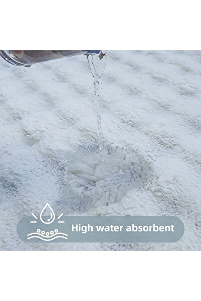 Bonny Home Bubble Gray Large Size 2-Piece Bath Mat Set Non-Slip Based Washable Toilet Set