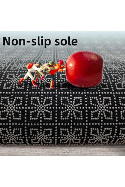 Bonny Home Bubble Gray Large Size 2-Piece Bath Mat Set Non-Slip Based Washable Toilet Set