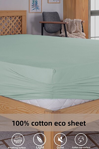 y.h yıldızer home collection ملاءة سرير مفردة من القطن الممشط - 100×200، 100%...