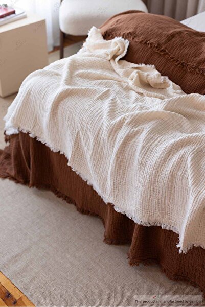 QURRY 100X200 cm Muslin Cotton Bed Runner - Single Bedspread