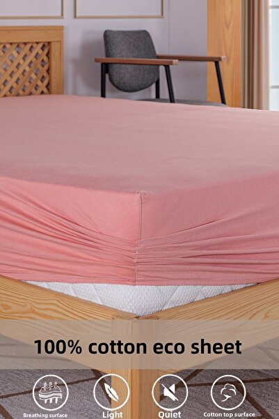y.h yıldızer home collection Single Combed Cotton Sheet - 100×200, 100% Cotto...