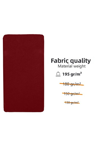 Berg Bettlaken 200x200 +35 cm Height Elastic Luxury Combed Cotton Bed Sheet Claret Red