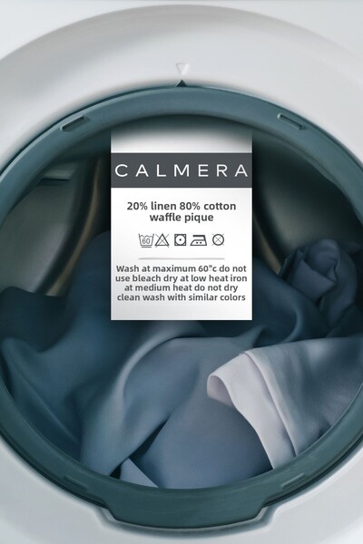 Calmera Linen Single Waffle Pike | Bed & Sofa Cover - Shawl | Premium Cotton - Summer | Light Gray
