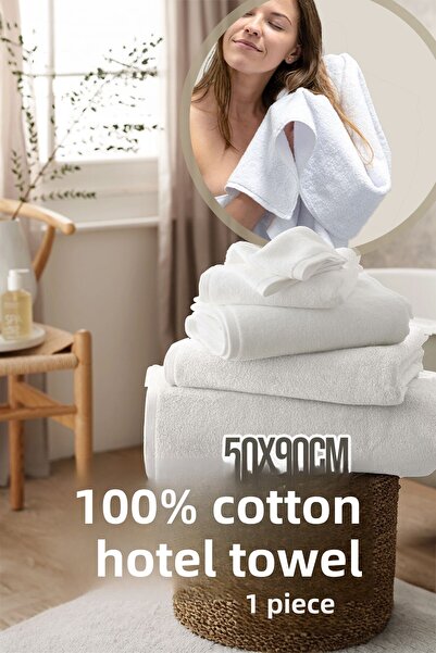 Comfort Home 1 bucată prosop alb de hotel pentru mână, prosop de față |   Pro...