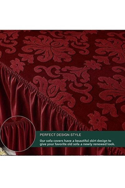 Evory Home Sofa Cover Jacquard 4 Pieces Set of 7 Seater (3+2+1+1) Slip Resistant Furniture Protector