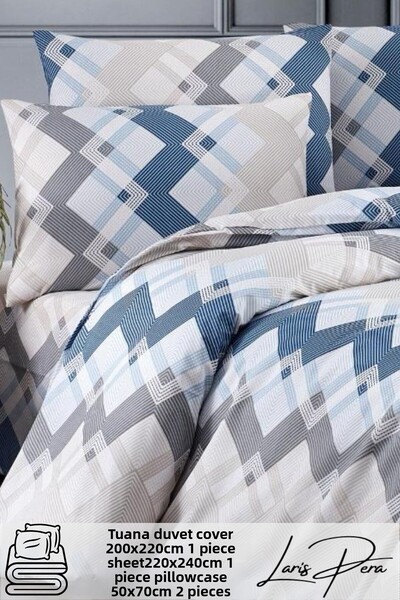 Larispera Plus Size Cotton Ranforce Printed Double Duvet Cover Set King Size ...