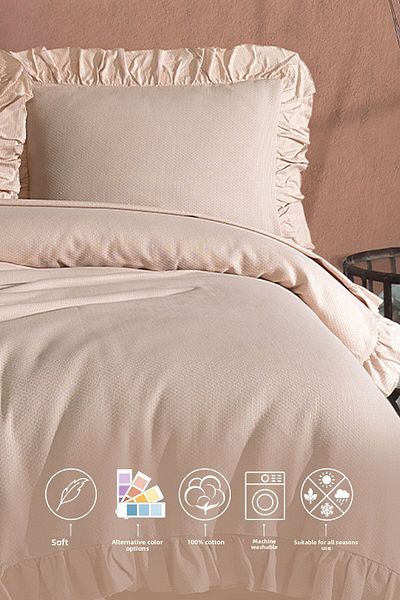 Elart Lily Bed Set (200X220 cm) Beige