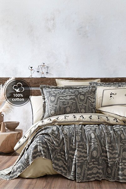 Yataş Anthracite Pulido Single Bed Duvet Cover Set