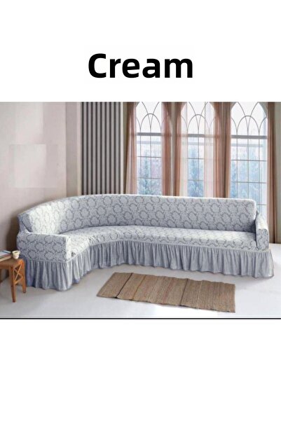 kanway Model otoman - Husa de coltar din Lycra din cauciuc si lavabila, lungime maxima 350 cm