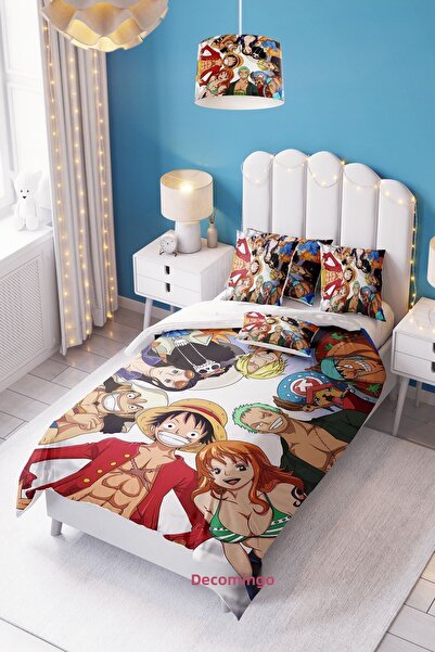 dekomingo طقم غطاء لحاف منقوش للأطفال من ليتل برينس (بدون ملاءة) - غطاء وسادة...