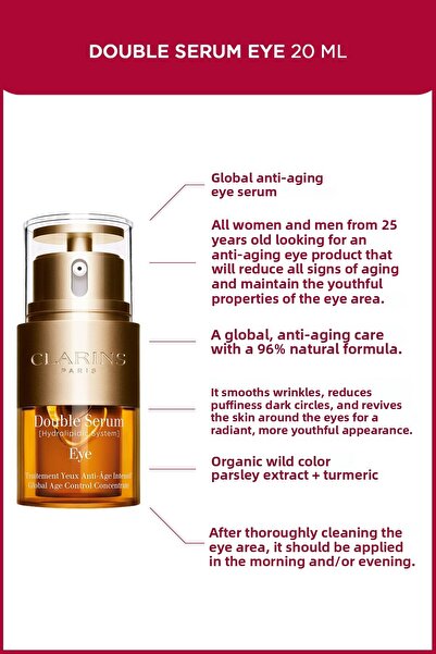 Clarins Ser dublu pentru conturul ochilor 20 ml