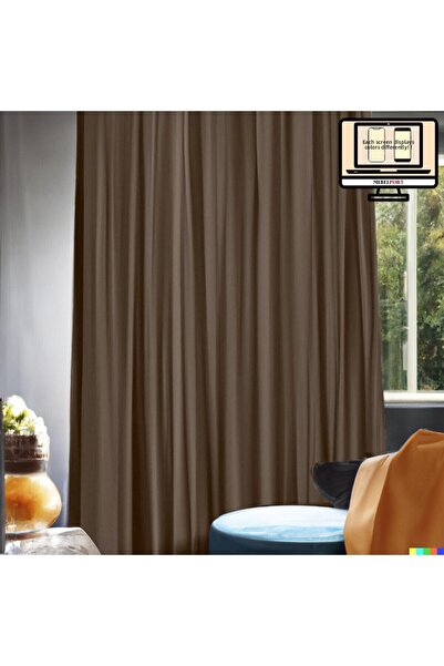 MebelPort Curtain Perdele opace de lux 100% - Blackout Dark Mink, cu două fețe