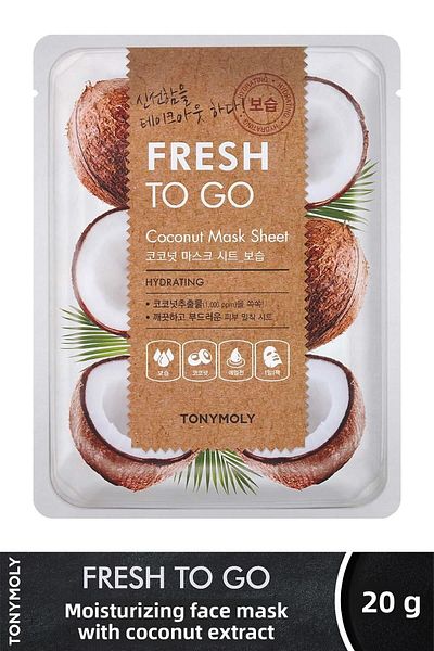 TONYMOLY Face Mask Fresh To Go Moisturizing Coconut Skin Care (1 Piece)