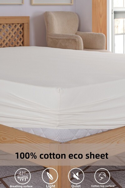 y.h yıldızer home collection Sheet: Combed Cotton Elastic, 160X200 Double / C...