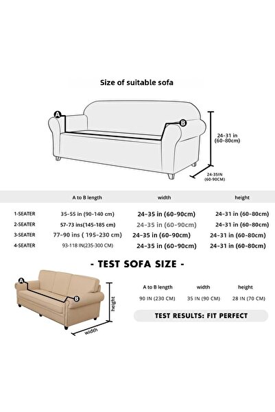 uzhanem Lycra seat cover, flexible square pattern three-seater seat cover with washable rubber