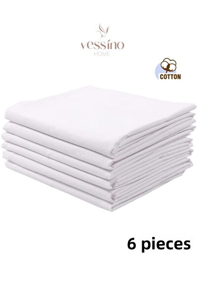VESSİNOHOME Bumbac 6 bucăți 50x70 albă căptușeală interioară pentru fețe de p...