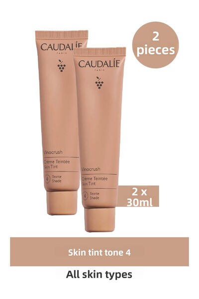 Caudalie فينوكروش ظل لون البشرة 4 - تون 4 كريم 30 مل 2 قطعة