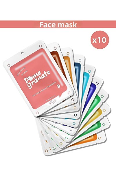 ModaLucci 10 عبوات من أقنعة الوجه المختلطة